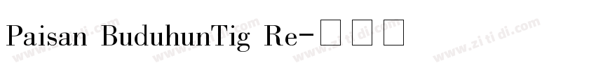 Paisan BuduhunTig Re字体转换